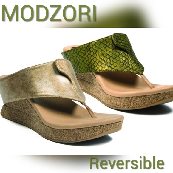Modzori Shoes - Modzori Sandals Wedge Reversible 'Elda' Sz 8